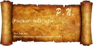 Pecker Násfa névjegykártya